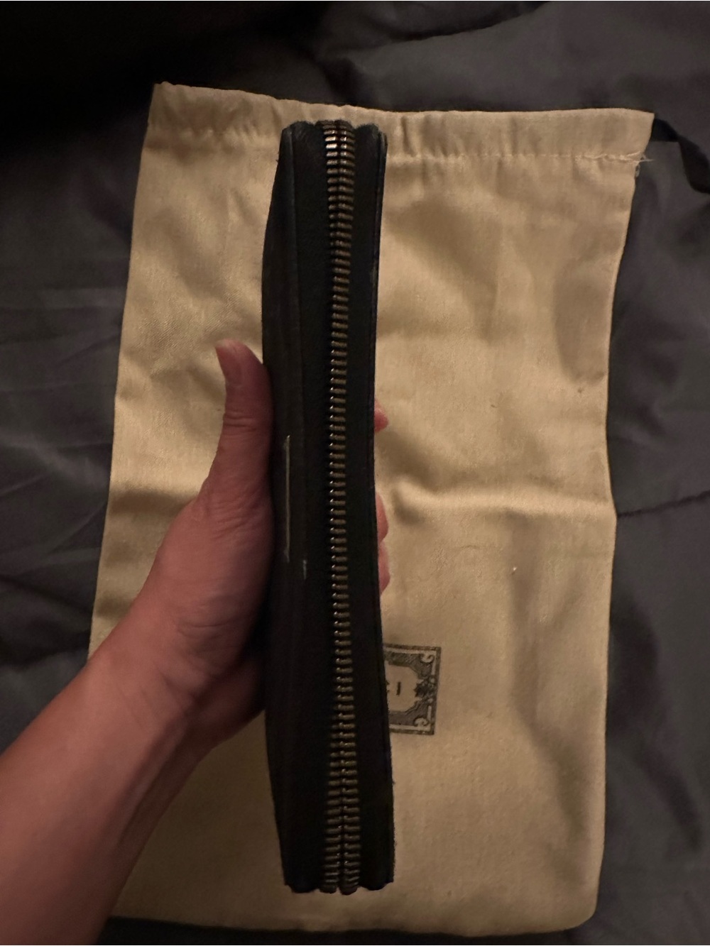 Gucci Black GG Monogram Zip Wallet - Picture 6 of 9